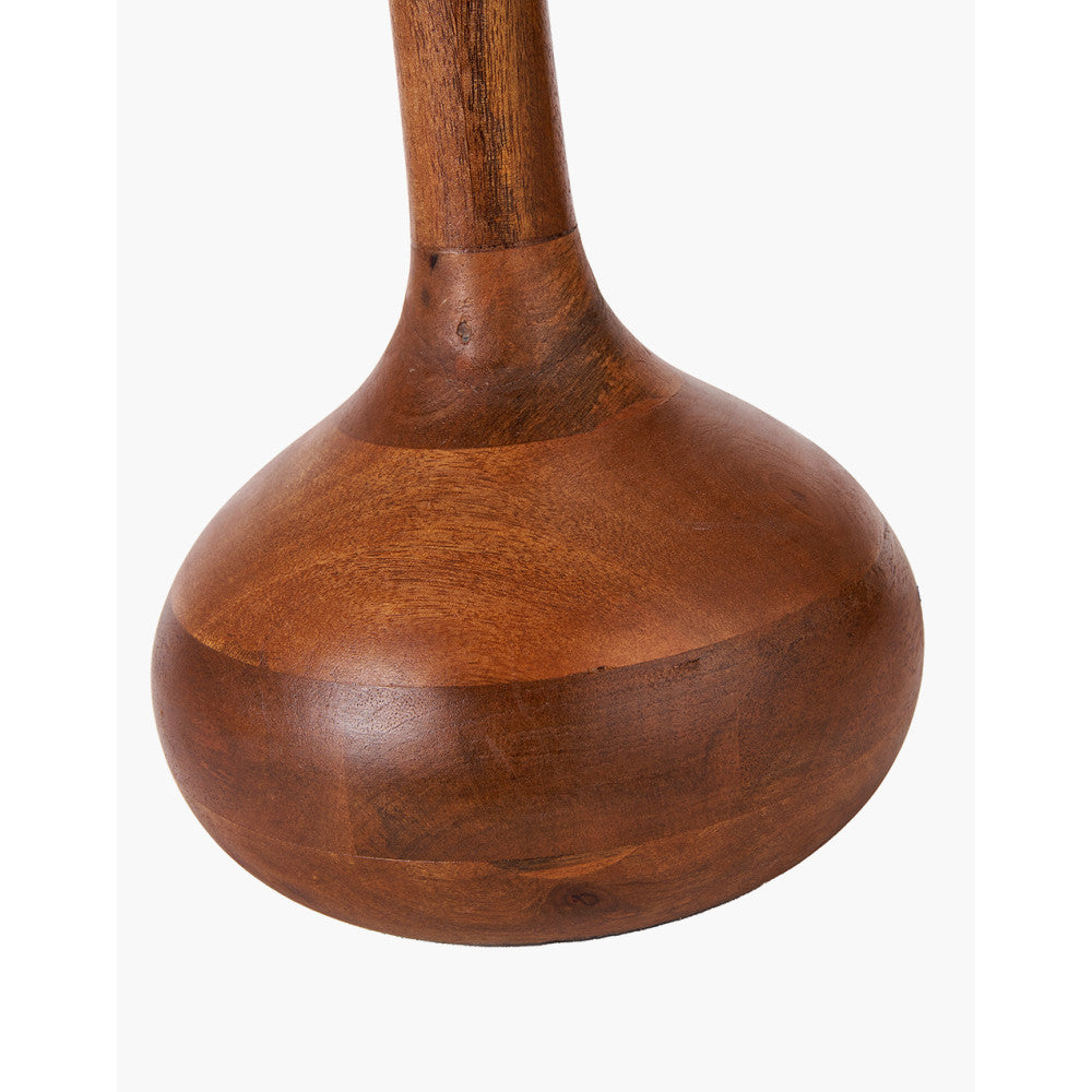Toma Oiled Mango Wood Tall Table Lamp Base